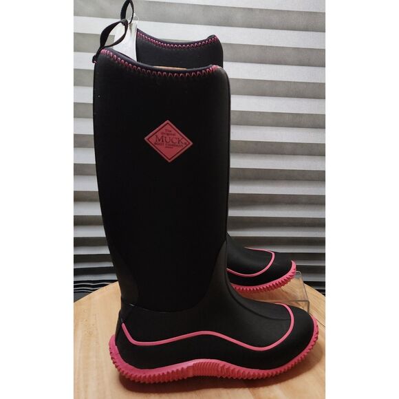 Muck Boot Tall Sporty Boots – Women’s 7 – Multi-Season – Black & Pink - Picture 1 of 14